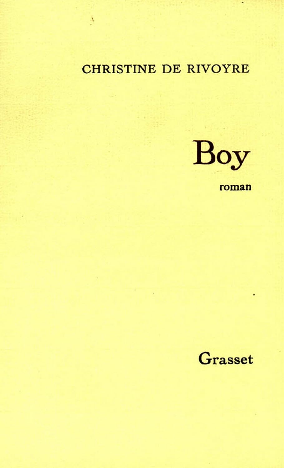 Christine De RIVOYRE : Boy