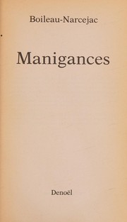 BOILEAU_NARCEJAC : Manigances