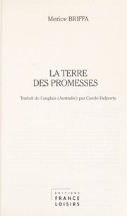 Merice BRIFFA : La terre des promesses