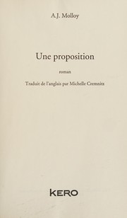 A.J. MOLLOY : Une proposition