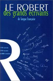 Philippe HAMON : Le Robert des grands écrivains de langue française